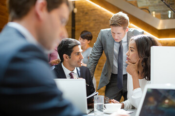 Business people working in office