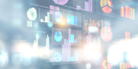 Business graph and trade monitor