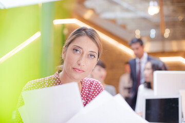 Portrait of confident businesswoman in office