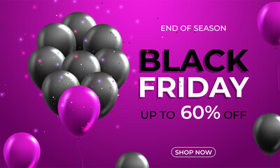 Black friday sale banner layout design