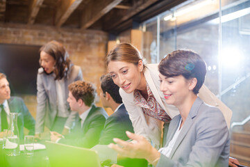 Business people talking in conference room