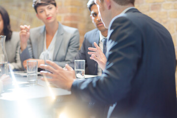 Business people talking in conference room
