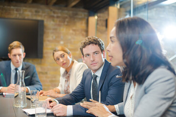 Business people talking in conference room