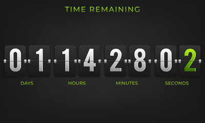 Countdown timer vector clock counter