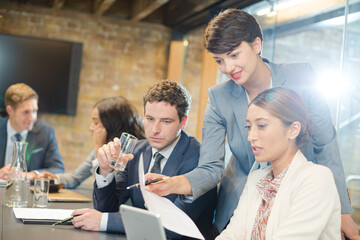 Business people talking in conference room