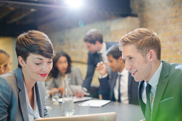 Business people talking in conference room meeting