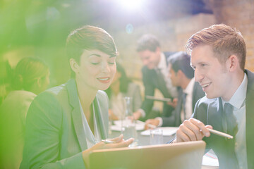 Business people talking in conference room meeting