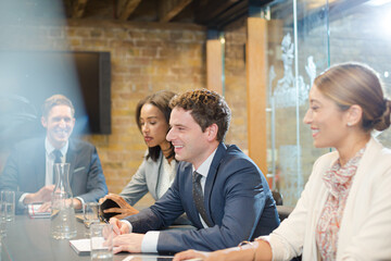 Business people talking in conference room