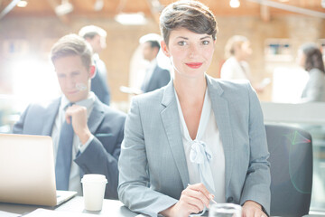 Portrait of smiling businesswoman in office