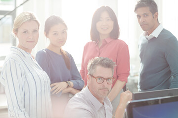 Fototapeta premium Business people working at computer in office