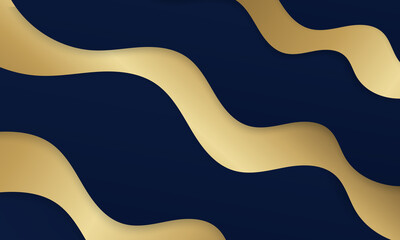 Abstract blue luxury wave background. Modern background design. golden color. Fluid shapes composition. Fit for presentation design. website, basis for banners, wallpapers, brochure, posters