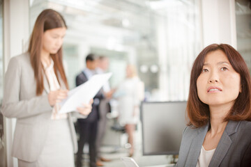 Portrait of smiling businesswoman in office