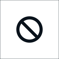 stop or prohibited sign icon