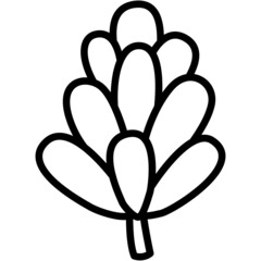 pine cones hand drawn outline doodle icon