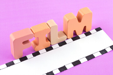 Film movie words and simulated film