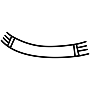 black scarf simple line art clip art preview
