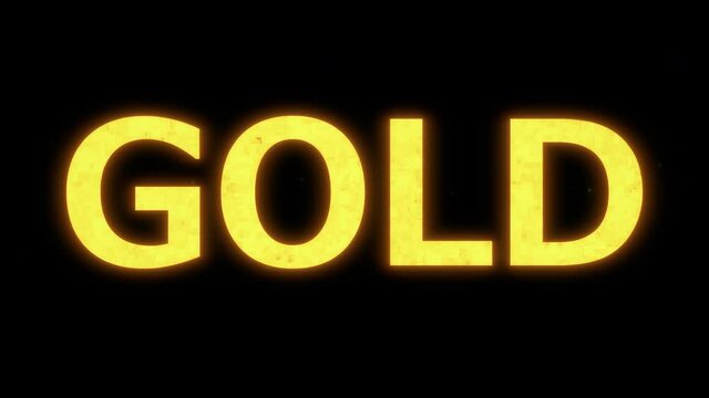 Particles Forming into the Word "GOLD" (CG)