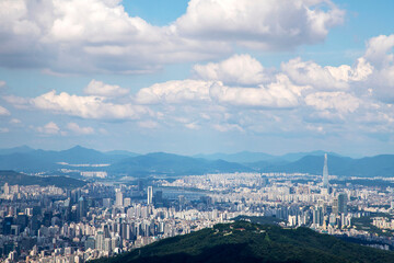 관악산에서 본 서울 전경