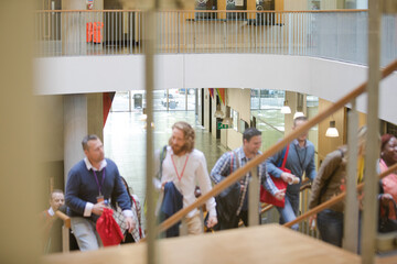 People going upstairs