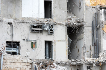 Ein Haus wird abgerissen