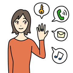 スマートリングを活用する女性