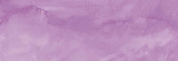 Watercolor lilac purple pastel colors paint stains hand drawn with paper texture abstract background.