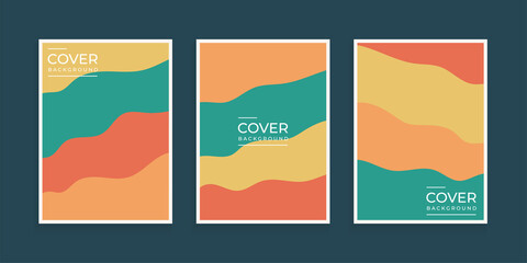Naklejka na ściany i meble Minimal cover design template. Modern curve abstract geometric background.