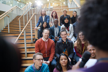 Eager audience asking questions