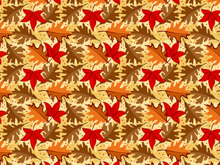 The autumn leaves pattern background.