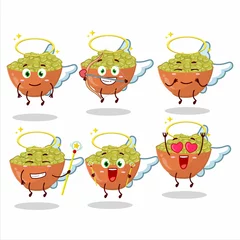 Fotobehang Mung beans cartoon designs as a cute angel character © kongvector