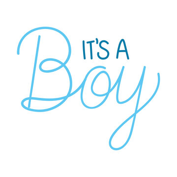 its a boy lettering