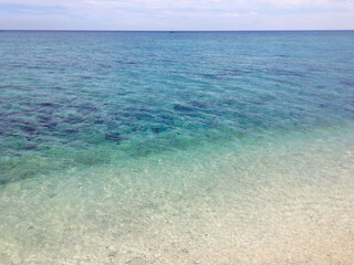 White sand beach, Crystal clear water at Kodingareng keke beach, Indonesia