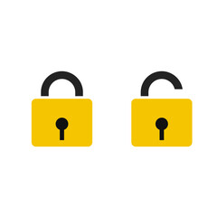 Lock and unlock icon Vector Illustration. Lock and unlock icon design