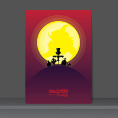 Spooky Halloween Poster Background Template