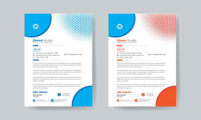 Abstract Corporate Business Style Letterhead Design Vector Template For Your Project. Simple And Clean Print Ready Design, Elegant Flat Design Vector Illustration