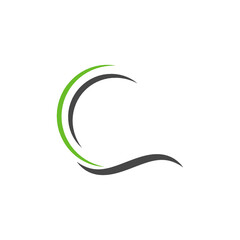 Swoosh company logo business vector template illustration.