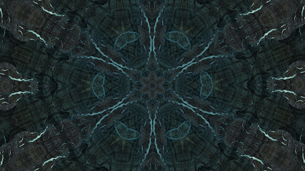 groonge kaleidoscope in Dark Brownish Grey and Soft Blue.