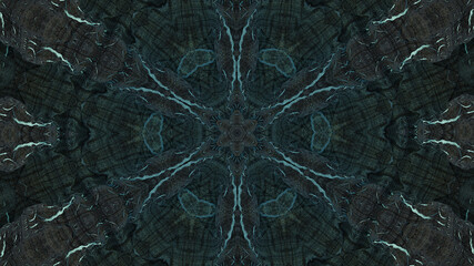 groonge kaleidoscope in Dark Brownish Grey and Soft Blue.