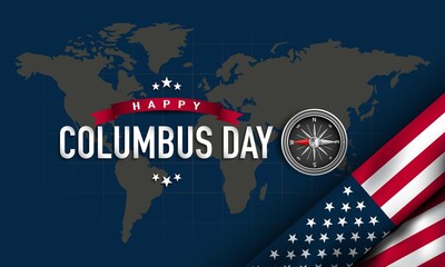 Columbus Day Background Design. Vector Illustration.