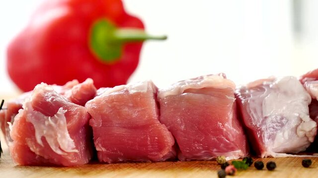 raw filet mignon on board