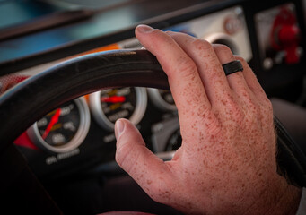 Race Car Driver in Car © Kevin E Beasley