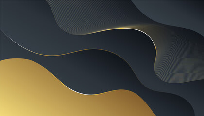 Modern luxury black and gold background