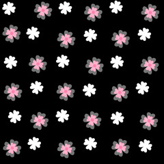 The Cute Pink Flowers Pattern Design