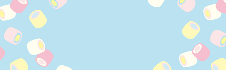 vector background with marshmallows for banners, cards, flyers, social media wallpapers, etc.