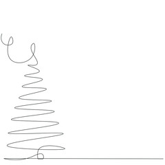 Christmas tree drawing vector illustration