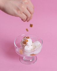 ice cream in a glass