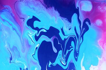 Crimson-blue marble background. The lines and waves of paint create an interesting structure. Background for web design, fabric, design, notebook cover.