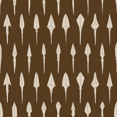 Seamless pattern with ancient Arrowheads for your project