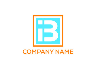 Initial Letter IB Logo or Icon Design Vector Image Template