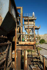 Abandoned quarry processing equipment